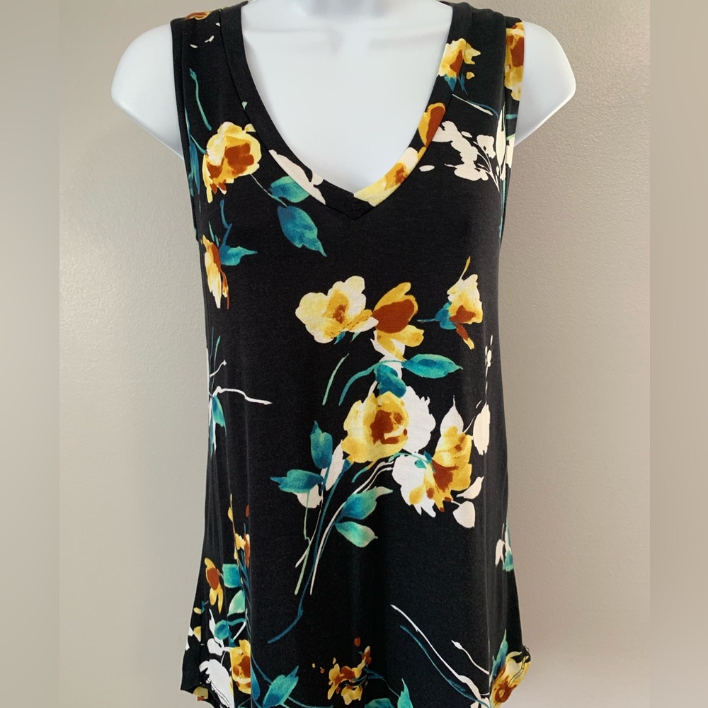 Freeloader Black and Yellow Relaxed Tank Top